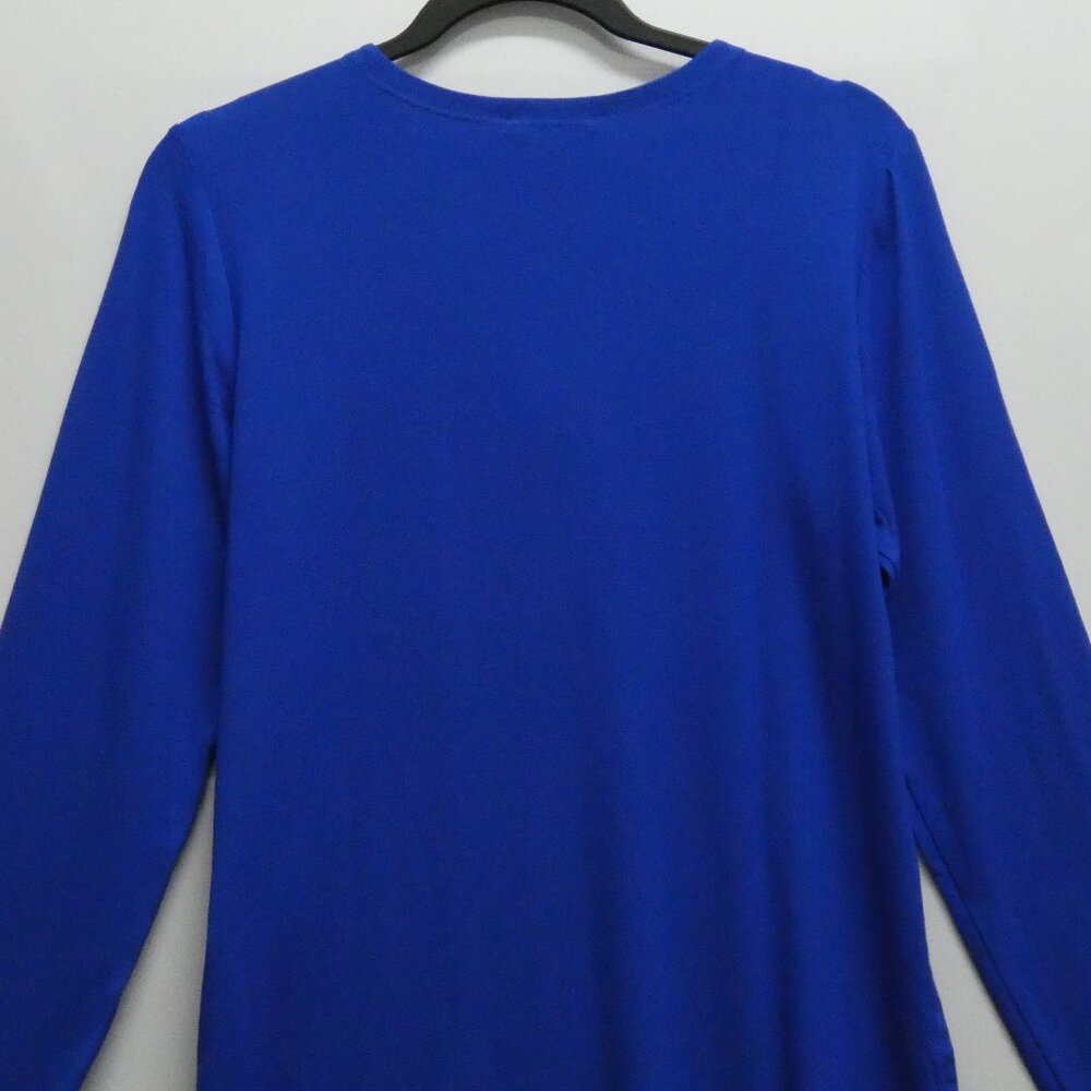 NWT Eileen Fisher Royal Blue Rayon Jersey Crew Neck Top Size M MSRP $98 - Picture 4 of 5